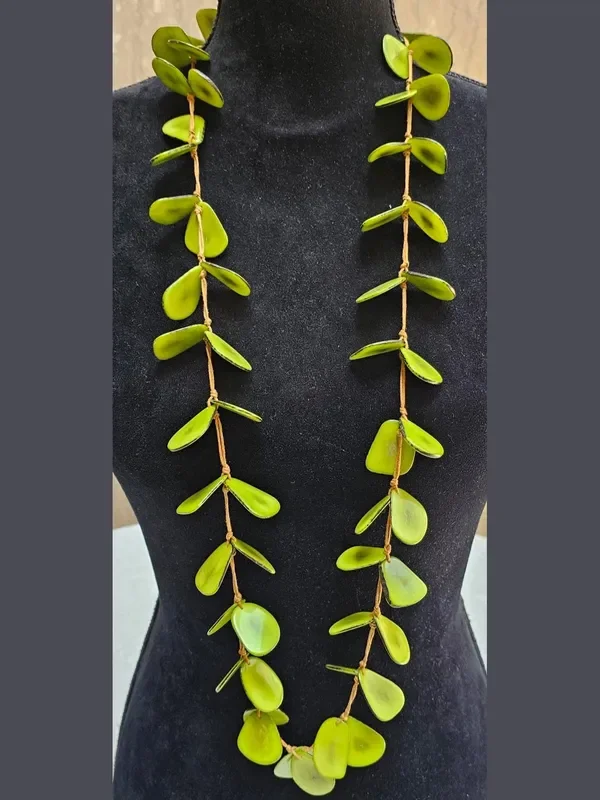 Tagua Necklace SC410-Lime Green