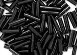 Taiwanese #3 Bugle Bead – Opaque Black #B49