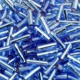 Taiwanese #3 Bugle Bead – Silver Lined Light Sapphire #B33D
