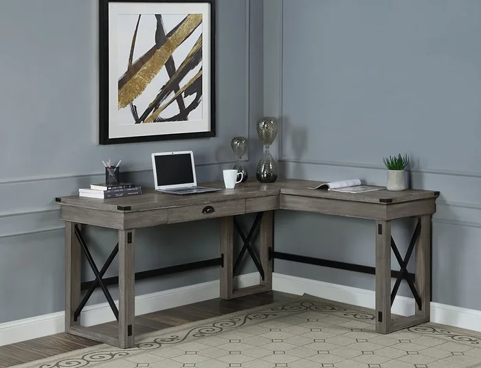 Talmar Writing Desk w/Lift Top in Weathered Gray Finish