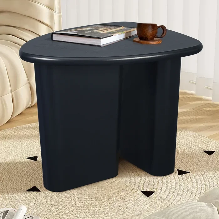 Tapered Tabletop Side Table Black Antique Black Mdf