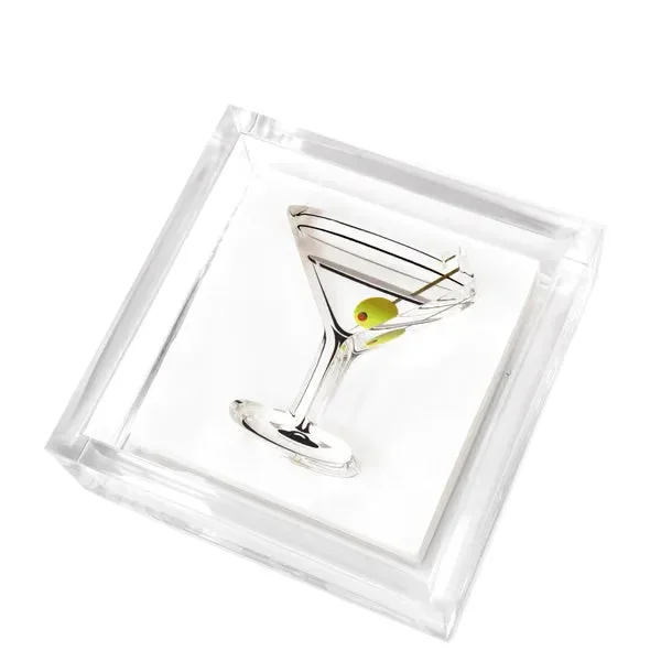 Tara Wilson – Acrylic Martini Cocktail Napkin Holder