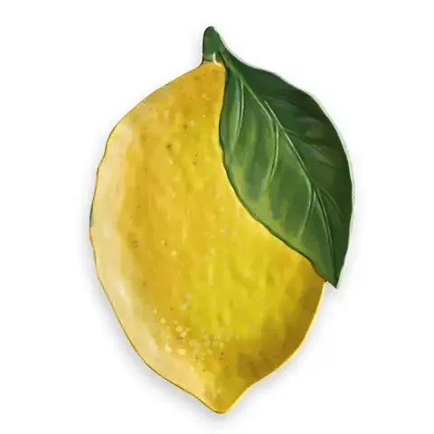TarHong Green/Yellow Melamine Lemon Fresh Serving Platter 1 pc