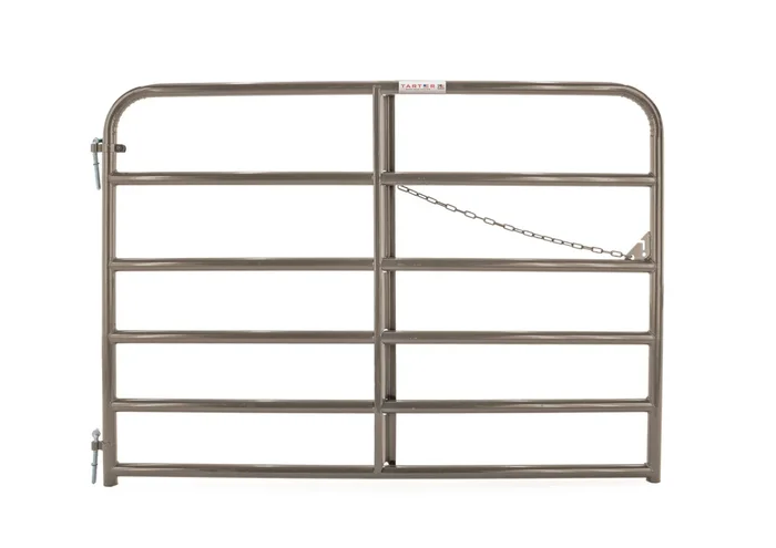 Tarter 4-ft H x 6-ft W Brown Powder Coat Steel Corral Flat-top Farm Fence Gate