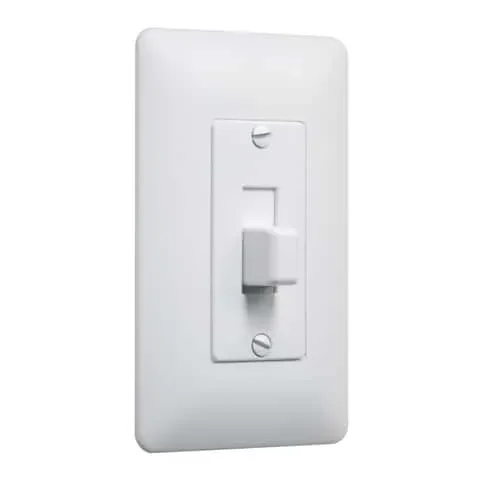 TayMac Masque White 1 gang Plastic Toggle Wall Plate 5 pk