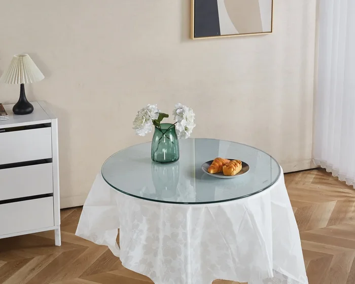 Tempered Clear Glass Top,60Cm Clear Glass