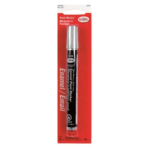 Testors Flat Black Enamel Paint Marker 0.3 oz