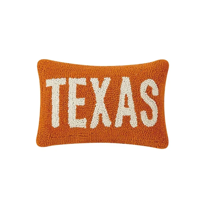 Texas Orange & White Hook Pillow