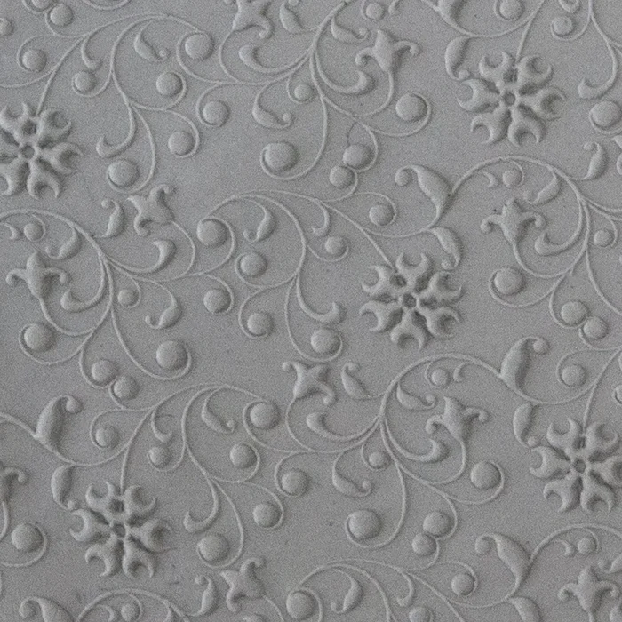 Texture Tile – Floral Curls Embossed