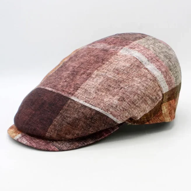 The “Big Plaid – Reds” Flat Cap by Hologramme Paris