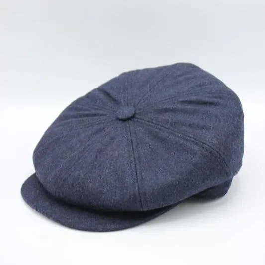 The “Birmingham” – Navy Blue Newsboy Cap by Hologramme Paris