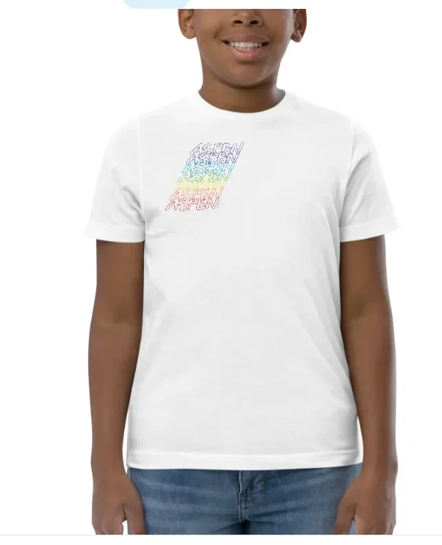 The Chakra Girl Outline Font Spectrum Tee