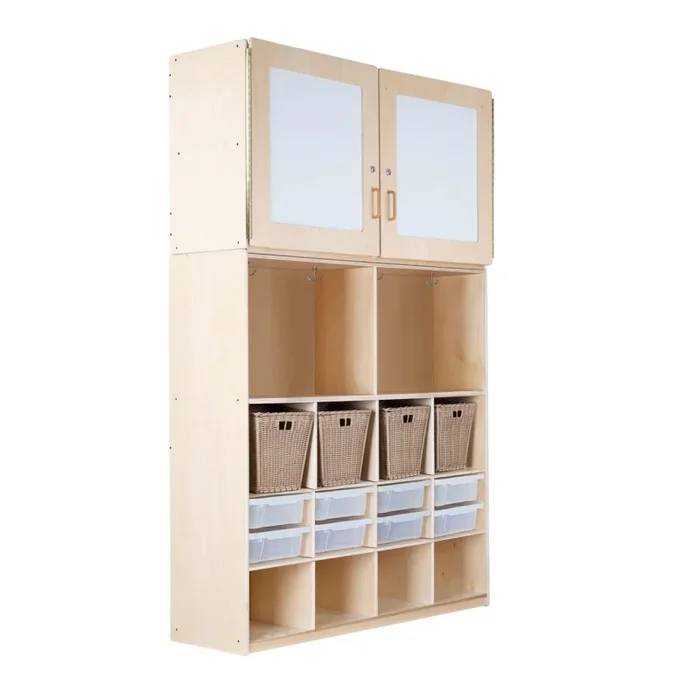 The Classroom Organizer With Locking Cabinet And Two Undivided Backpack Storage Sections