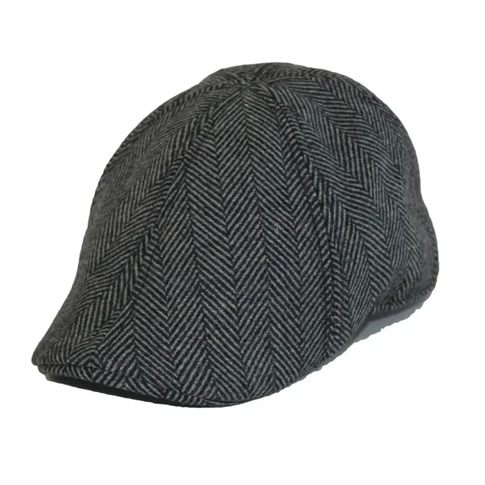 The Donnybrook – Gray Herringbone Cap by Boston Scally Co.