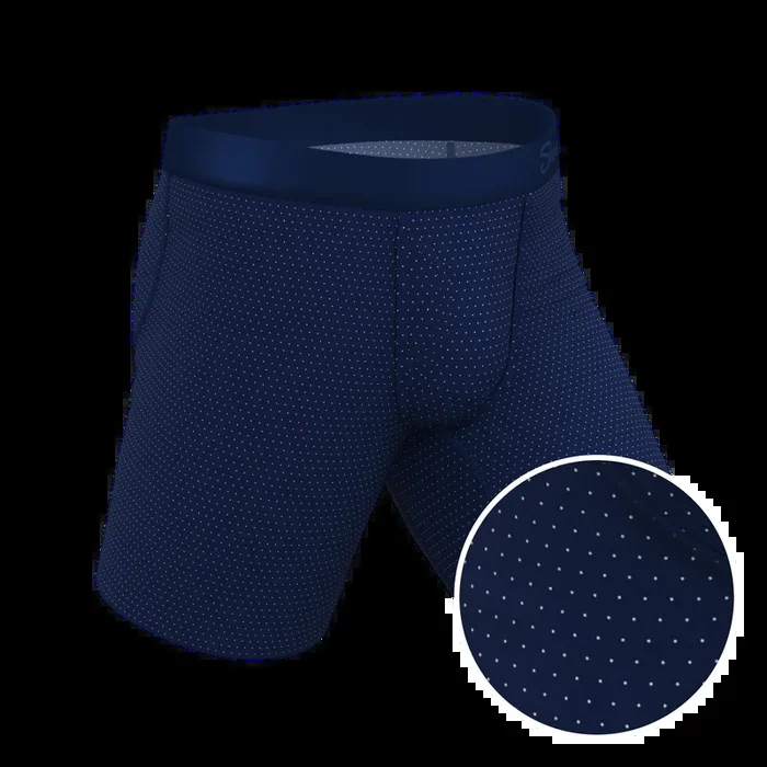 The Dot Your Thighs | Micro Dots Long Leg Ball Hammock® Pouch Underwear With Fly