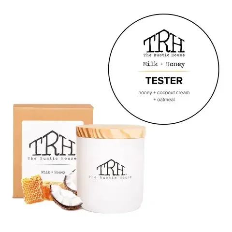The Rustic House Not for Resale White Honey/Milk Scent Tester Candle 8 oz