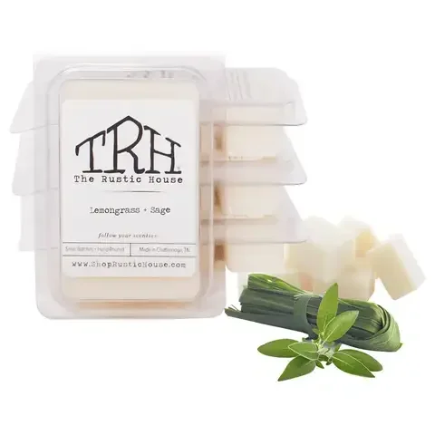 The Rustic House White Lemongrass/Sage Scent Wax Melts 2.45 oz