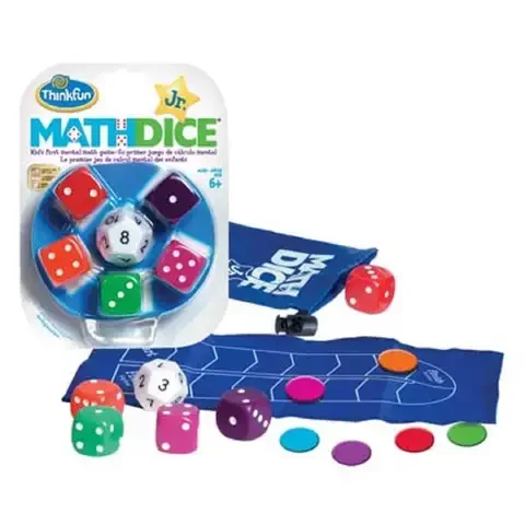 ThinkFun Math Dice Jr Game Multicolored