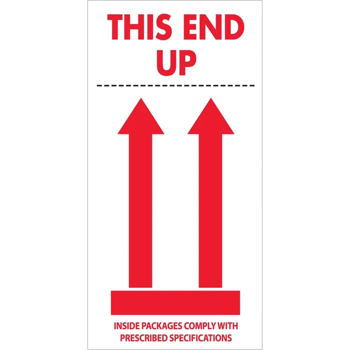 This End Up – Inside Pack Pictorial Labels (4 x 8) 500/Roll