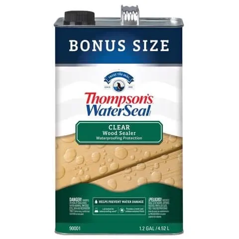 Thompson’s WaterSeal Clear Wood Sealer Clear Oil-Based Wood Sealant 1.2 gal