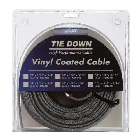 Tie Down Engineering 1/8 in. D X 100 ft. L Vinyl Coated Galvanized Steel Aircraft Cable