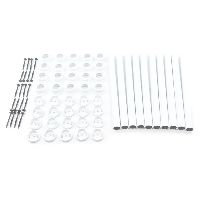 TITAN BUILDING PRODUCTS Aluminum Fence Topper Baluster 0.75-in Powder Coated White Metal Top Rail For Wood Fence