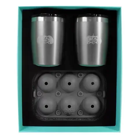Toadfish 10 fl. oz. Graphite BPA Free Rocks Drinkware Gift Set