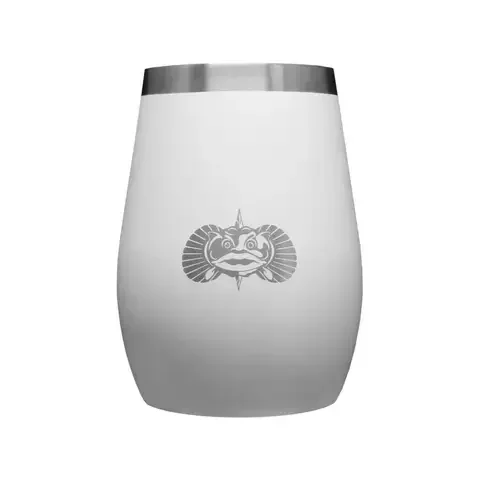 Toadfish 10 fl. oz. White BPA Free Non Tipping Wine Tumbler with Lid