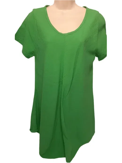 Top S-1611 Pullover-Short Sleeve-Green-Women’s