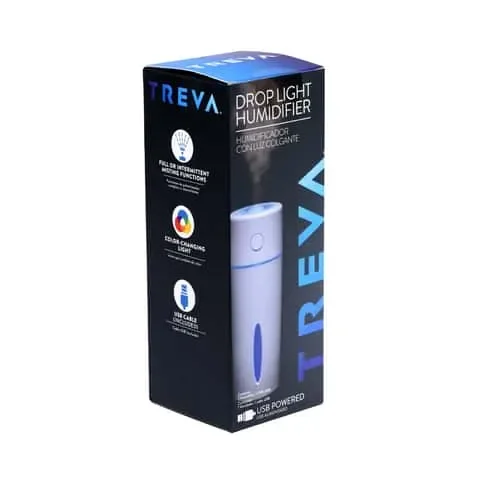 Treva 0.04 gal 900 sq ft USB Drop Light Humidifer