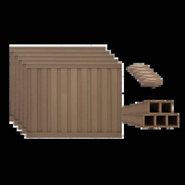 Trex Fencing 6-ft H x 8-ft W 5-Pack Saddle Board-on-board Privacy Composite Fence Panel