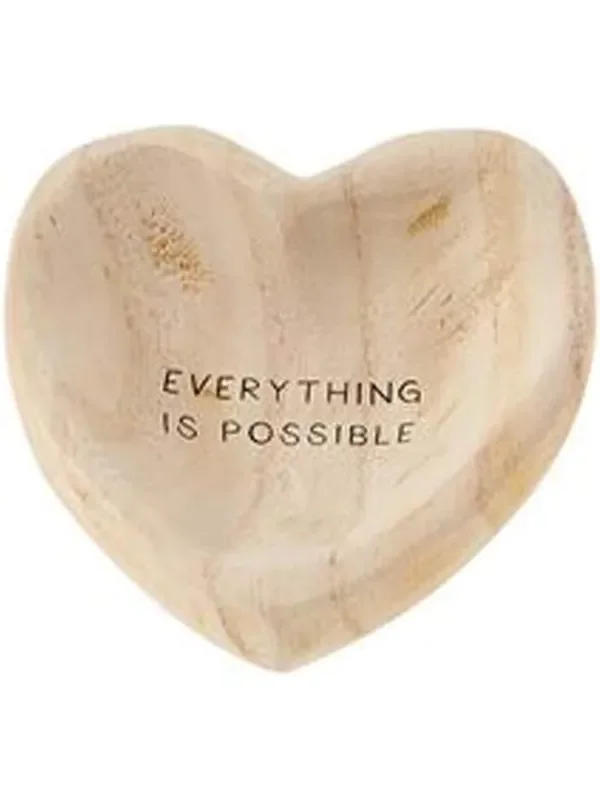 Trinket Tray Everything Is Possible Wooden Heart 41260018p