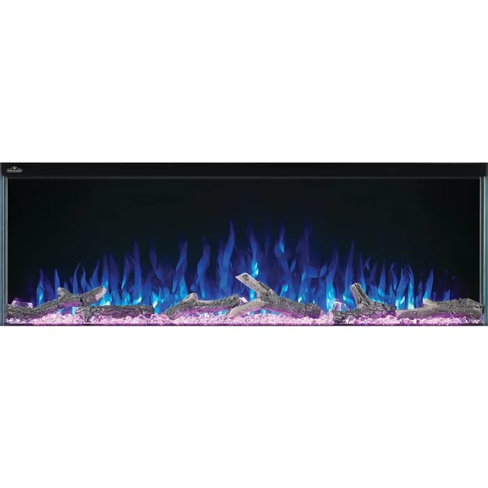 TriVista 50 in. 3-Sided Electric Fireplace in Black