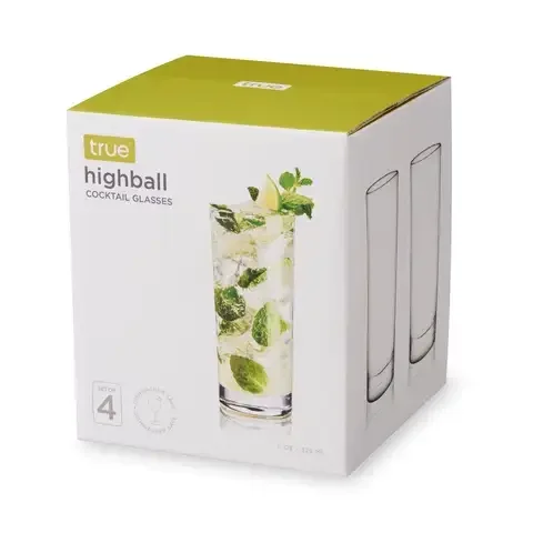 True 11 oz Clear Glass Highball Glass