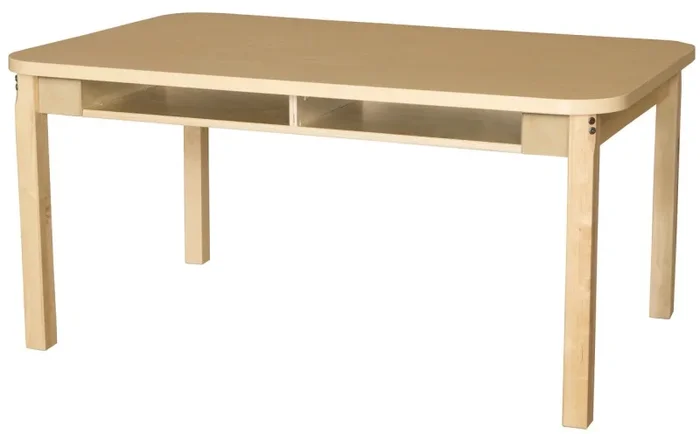 Two Seat Student Desk with 18″ Hardwood Legs