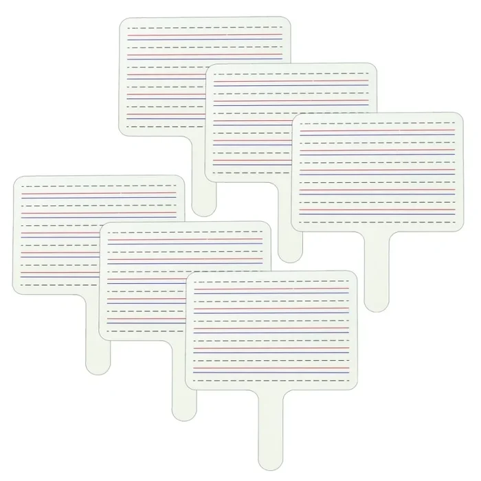 Two-Sided Dry Erase Answer Paddles 6Ct