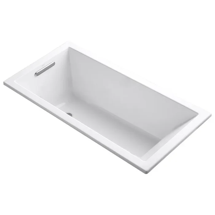 Underscore 60 in. x 30 in. Acrylic Drop-In Soaking Bathtub with Reversible Drain in White