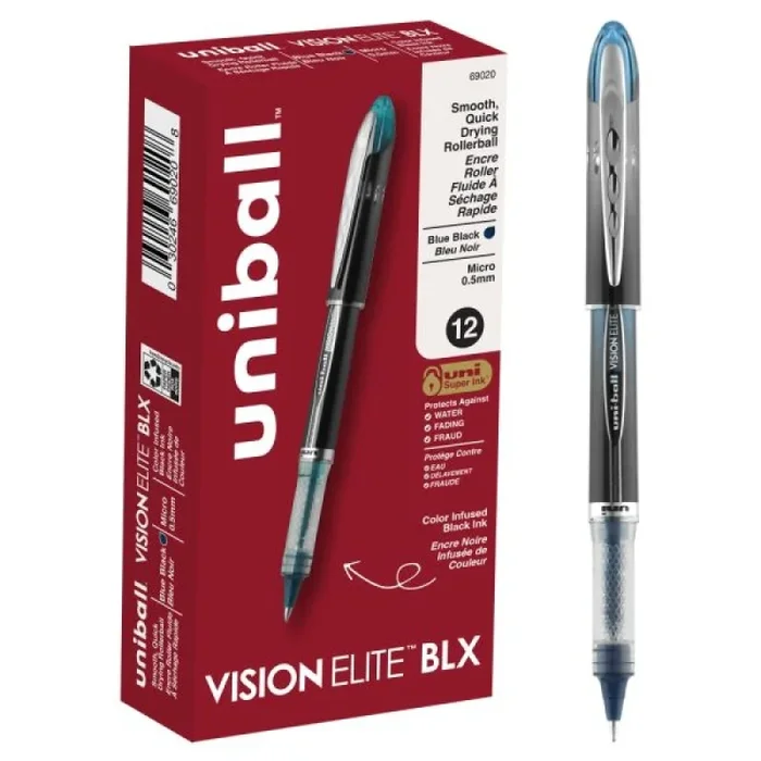 Uniball Vision Elite Blx Infusion Liquid Ink Rollerball Pens