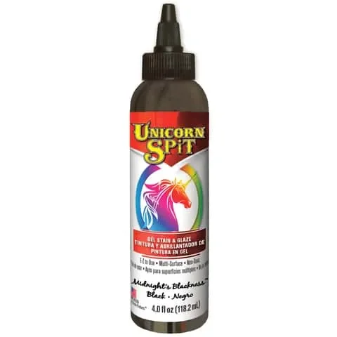 Unicorn Spit Flat Black Gel Stain and Glaze 4 oz