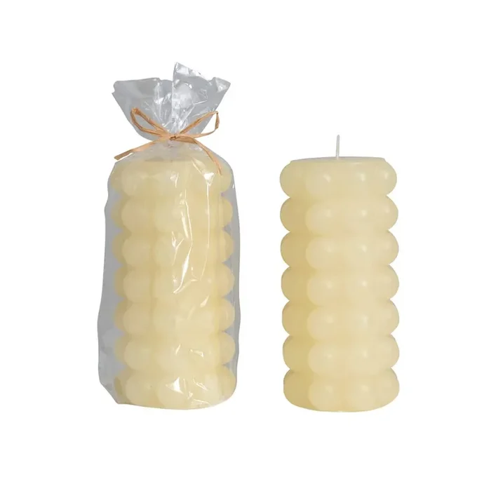 Unscented Hobnail Pillar Candle