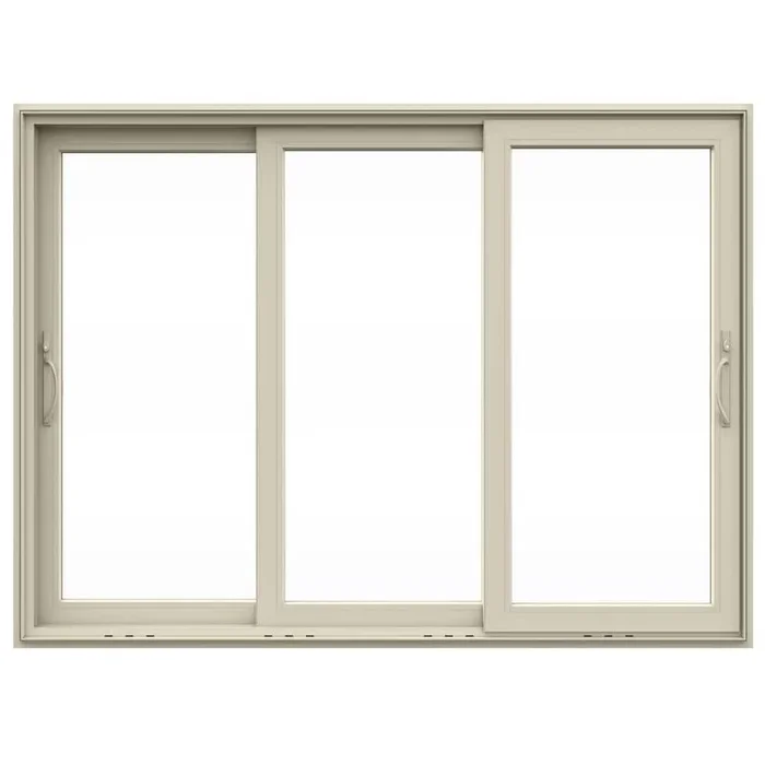 V4500 Multi-Slide 105 in. x 80 in. Universal Handing Low-E Desert Sand Vinyl 3-Panel Prehung Patio Door