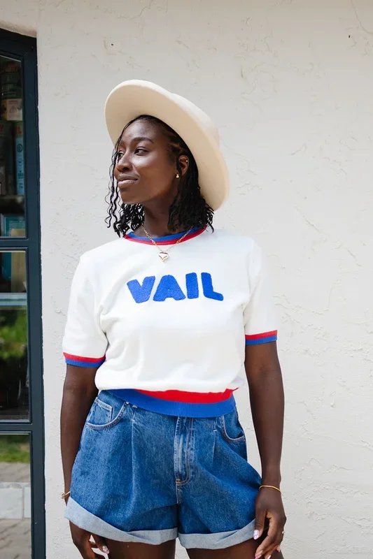 Vail Short Sleeve Sweater – Ivory