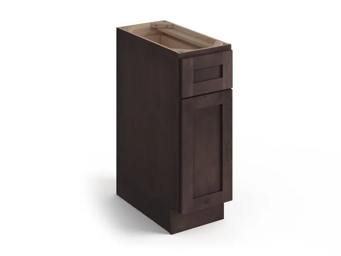 Valleywood Cabinetry 18-in W x 34.5-in H x 24-in D Rustic Hickory 1-Drawer Base Ready To Assemble Plywood Cabinet (Flat Panel Shaker Style)