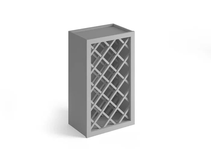Valleywood Cabinetry Proper Gray 15-in W x 30-in H x 12-in D Proper Gray Birch Open Cube Organizer Wall Ready To Assemble Plywood Cabinet (Flat Panel Style)