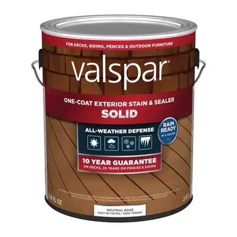 Valspar One-Coat Solid Tintable Neutral Base Stain and Sealer 1 gal