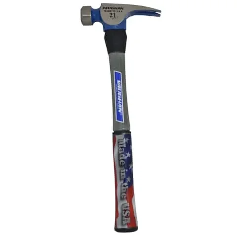 Vaughan 21 oz Milled Face California Framing Hammer 16 in. Fiberglass Handle