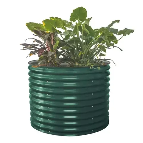 Vego Garden 32 in. H X 42 in. D Metal Garden Bed British Green
