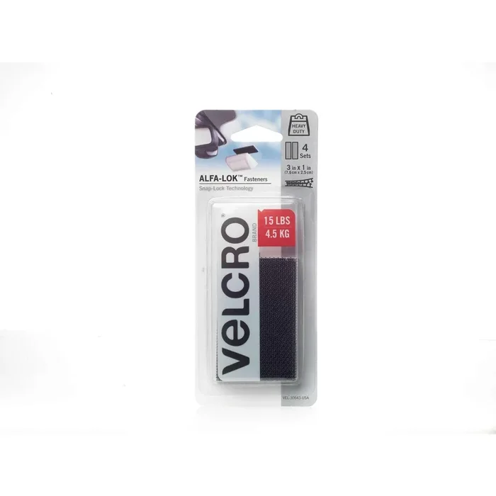 Velcro Brand Alfa-Lok Plastic Mounting Strips 3 in. L 4 pk