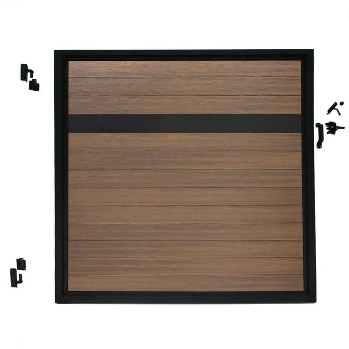 Veranda Euro Style 4 ft. W x 4 ft. H King Cedar Aluminum/Composite Estate Adjustable Fence Gate