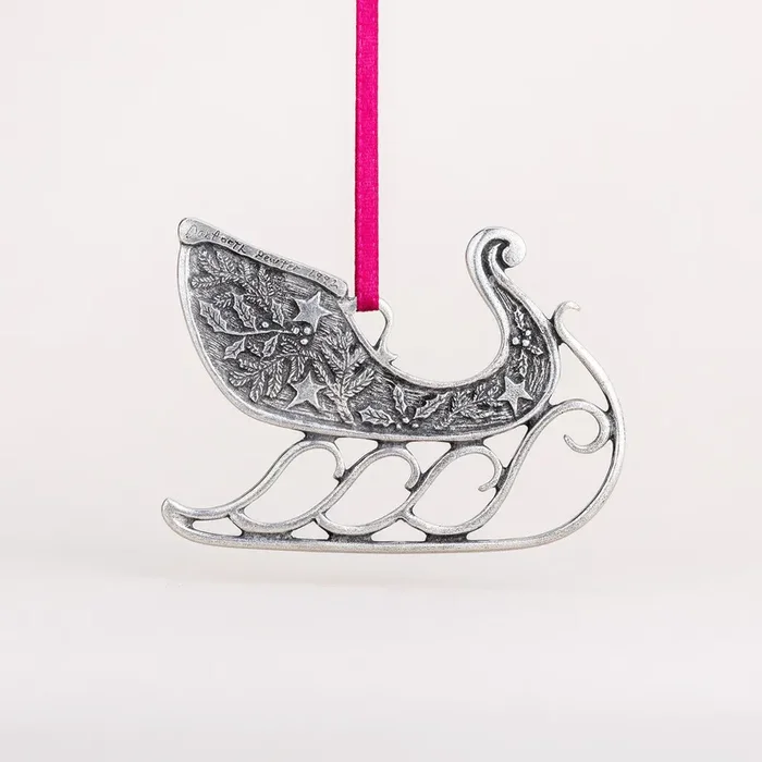 Vermont Sleigh Pewter Ornament